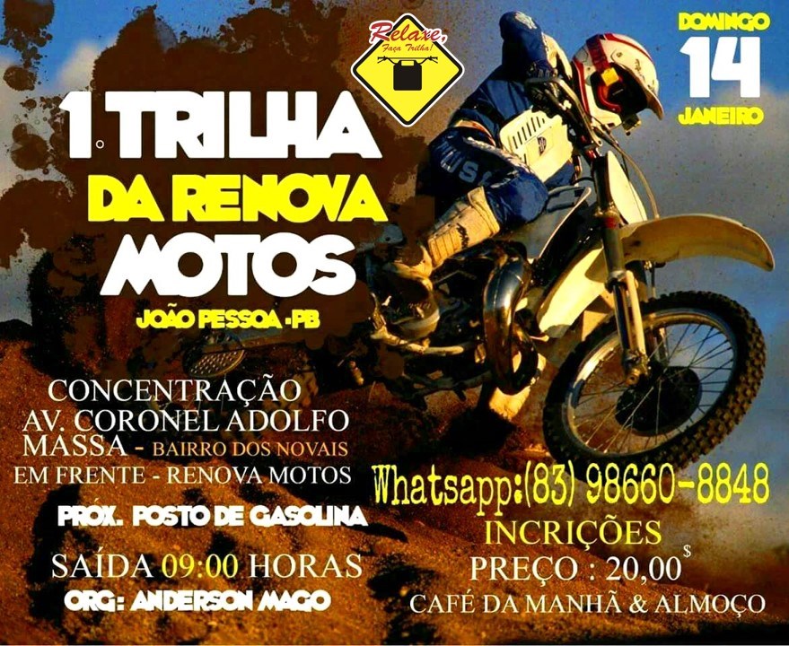 1ª Trilha da RENOVA MOTOS em João Pessoa PB!..